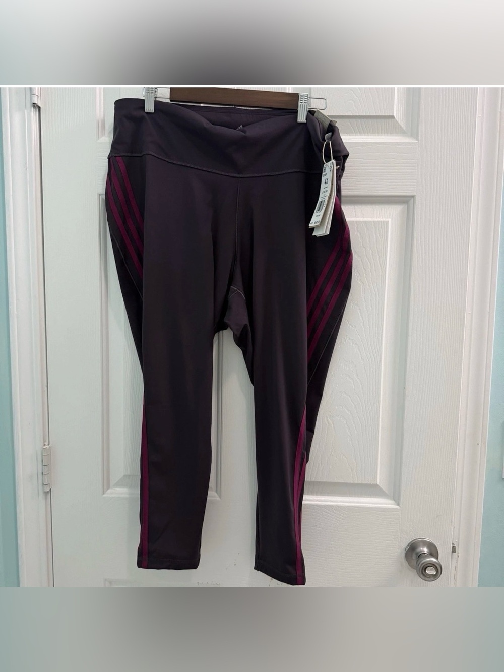 NEW Adidas Women's Size 4X 7/8 Tight High Rise Noble Purple Leggings